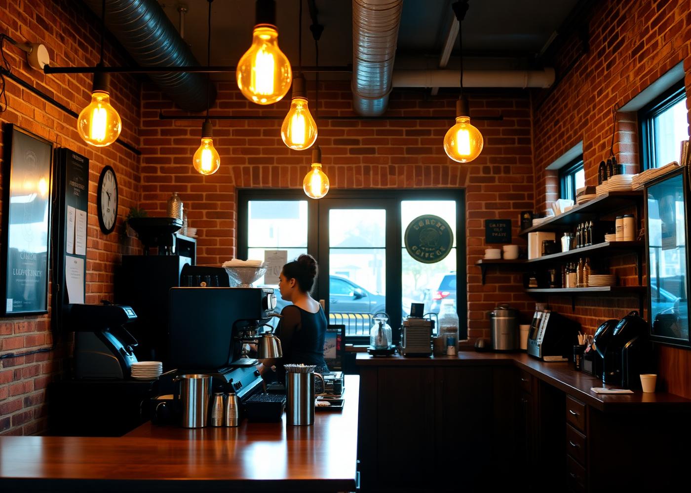 Barista at the Tierra Mia counter